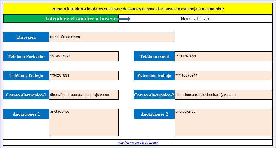 Agenda | Excel Gratis